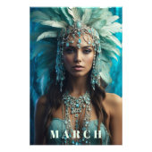 Impression Photo *~* Boho MARCH AP53 AQUAMARINE Coiffure (Devant)