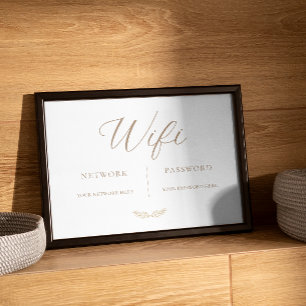 Impression Photo Boho Minimal Calligraphie Wifi Mot de passe Connex