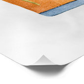 Impression Photo Boho Orange Caméra & Bouquet Floral Aquarelle (Coin)