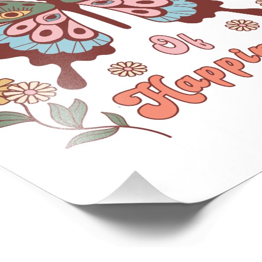 Impression Photo Boho Retro Butterfly Wings (Coin)