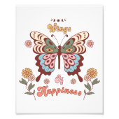 Impression Photo Boho Retro Butterfly Wings (Devant)