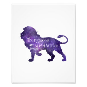 Impression Photo Bold As A Lion - Bible Verse