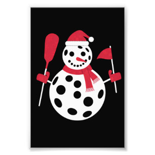 Impression Photo Bonhomme de neige chapeau de Père Noël Famille Xma