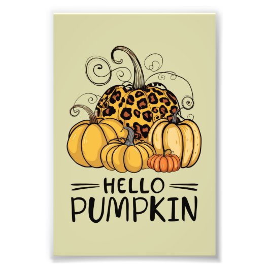 Impression Photo Bonjour Citrouille Lover Automne Saison Automne Th (Devant)