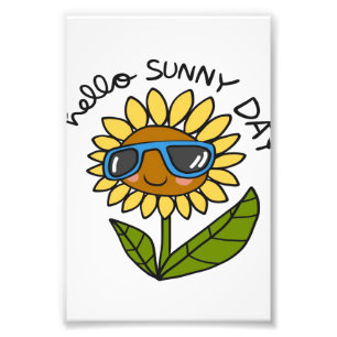 Impression Photo Bonjour Sunny Day Sunflower - Mignonne Sunflower L