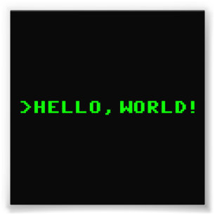 Impression Photo Bonjour World Computer Programming