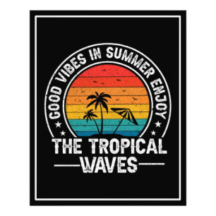 Impression Photo Bonne ambiance estivale vagues tropicales