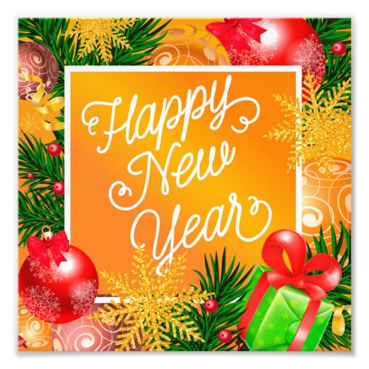 Impression Photo Bonne année (Devant)