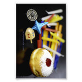 Impression Photo Bonne Hanoukka Star de David menorah Dreidel Slipp (Devant)