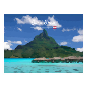 Impression Photo Bora Bora, Polynésie française - Resort de plage