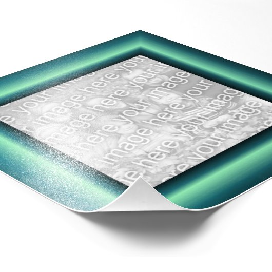 Impression Photo Bordure Aqua (Coin)