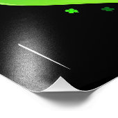 Impression Photo Bordure Collie Coeur Shamrock (Coin)