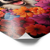 Impression Photo Bordure Collie en fleurs (Coin)