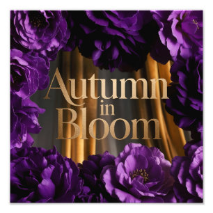 Impression Photo Bordure florale violette audacieuse Design de décl