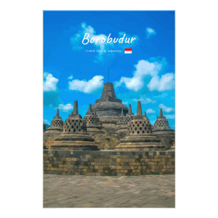 Impression Photo Borobudur, Indonésie - Temple bouddhiste ancien