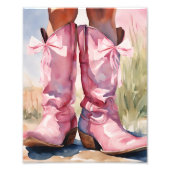Impression Photo Bottes Coquette Pink Cowgirl (Devant)