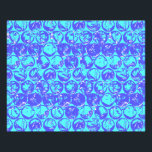 Impression Photo Boucle pop art bleu<br><div class="desc">Motif d'enveloppement de bulle d'art pop en bleu et turquoise</div>