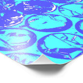 Impression Photo Boucle pop art bleu (Coin)