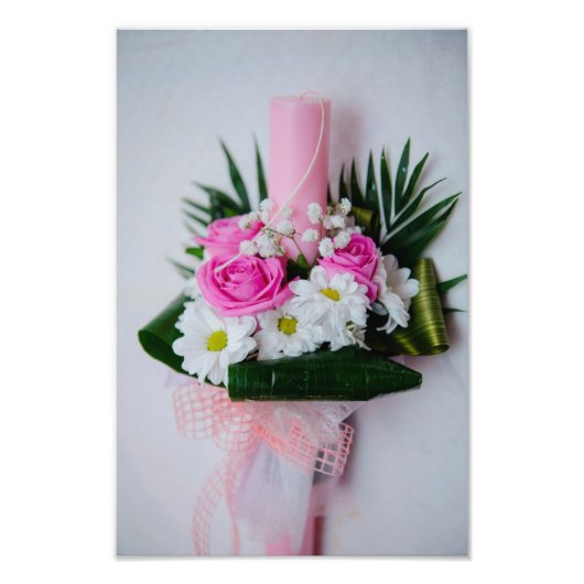 Impression Photo Bougie de baptême (Devant)