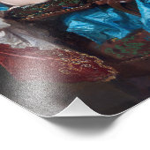 Impression Photo Boule de gomme Diva en satin bleu (Coin)