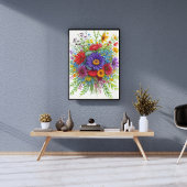 Impression Photo Bouquet coloré d'aquarelle de fleurs