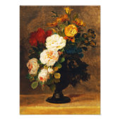 Impression Photo Bouquet de fleurs dans vase antique (Devant)