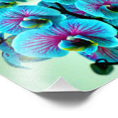 Impression Photo Bouquet de fleurs d'orchidée bleue (Coin)