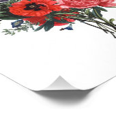 Impression Photo Bouquet de pavots et de gants de boeuf (Coin)