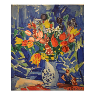 Impression Photo Bouquet vintage avec figures dans l'Arrière - plan