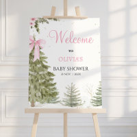 Bow Pink Baby C'est froid Baby shower Affiche de b
