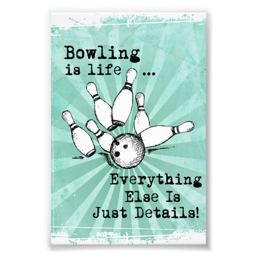 Impression Photo Bowling Lover cadeau, Drôle Joueur de Bowling cade (Devant)