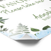 Impression Photo Boy Blue Roses Safari Baby shower Faveurs Signer (Coin)