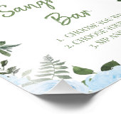 Impression Photo Boy Blue Roses Safari Baby shower Sangria Bar Sign (Coin)