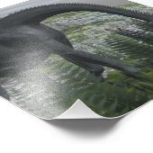Impression Photo Brachiosaurus dinosaure mangeant fougère - rendu 3 (Coin)