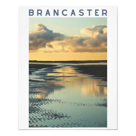 Impression Photo Brancaster Beach Reflections at Sunset, Norfolk (Devant)