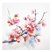 Impression Photo Branche de cerise en fleurs (Devant)