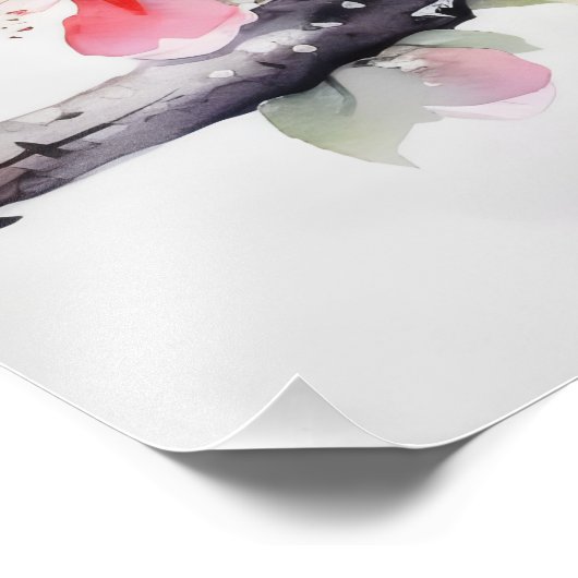 Impression Photo Branche de cerise en fleurs (Coin)