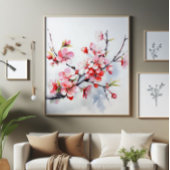 Impression Photo Branche de cerise en fleurs