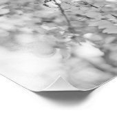 Impression Photo Branche de fleurs noires et blanches (Coin)