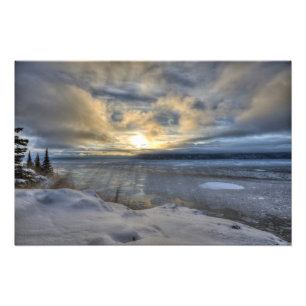 Impression Photo Bras de Turnagain de solstice d'hiver