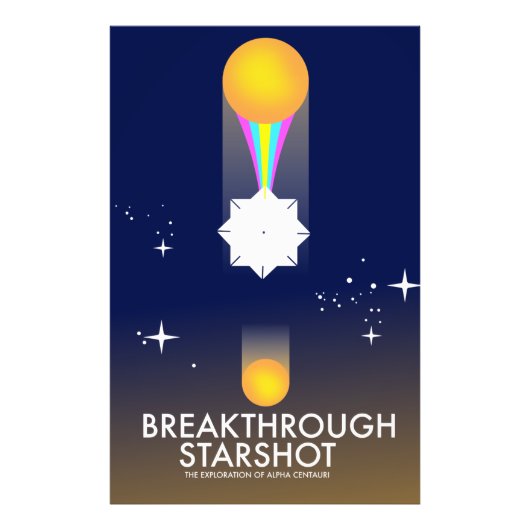 Impression Photo Breakthrough Starshot Rétro Art Spatial (Devant)