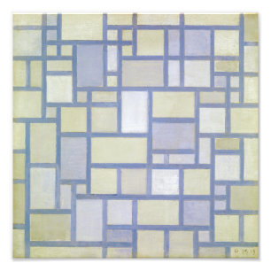 Impression Photo Bright Colors Gray Lines Piet Mondrian