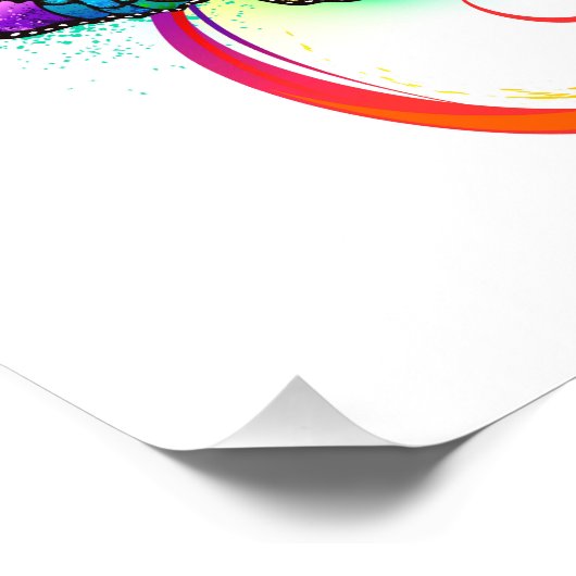 Impression Photo Bright infinity with rainbow butterfly (Coin)