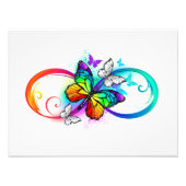 Impression Photo Bright infinity with rainbow butterfly (Devant)