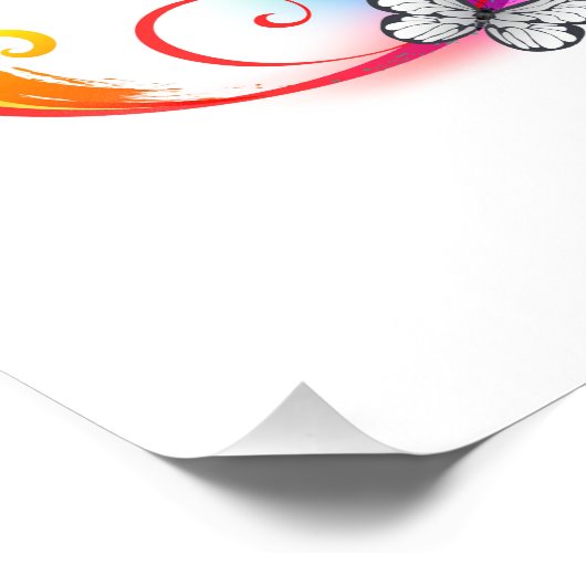 Impression Photo Bright infinity with rainbow butterfly (Coin)