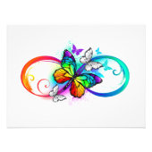 Impression Photo Bright infinity with rainbow butterfly (Devant)