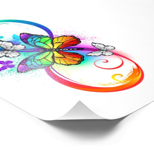 Impression Photo Bright infinity with rainbow butterfly (Coin)