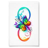 Impression Photo Bright infinity with rainbow butterfly (Devant)