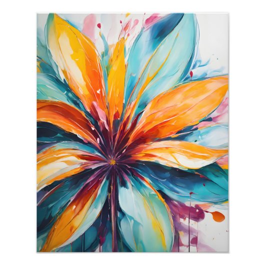 Impression Photo Brillance : L'art floral Abstrait (Devant)