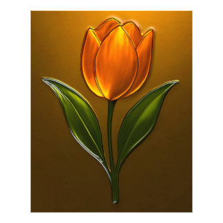 Impression Photo Brillante élégance de la tulipe orange